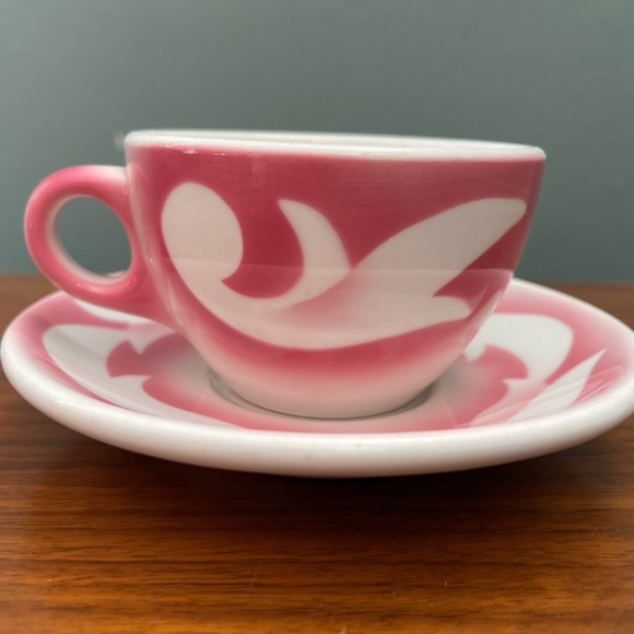 Vintage Jackson China Pink and White Cup and Saucer - Picture 2 of 5